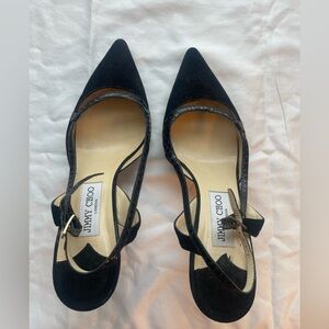 Jimmy Choo sling back kitten heels